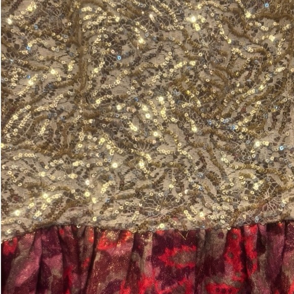 Anthropologie Wren Gold and Red Sleeveless Dress Size Medium (M) - Picture 4 of 11